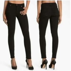 Citizens of Humanity Thompson Mid Rise Skinny Jean Black Size 26